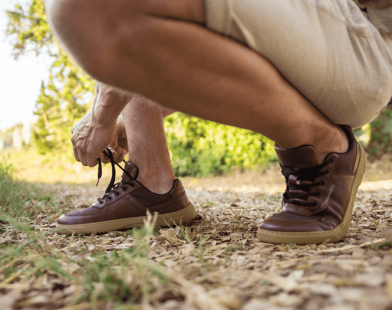 Load image into Gallery viewer, Eco-friendly Barefoot Sneakers Barebarics Bravo - Maroon Brown
