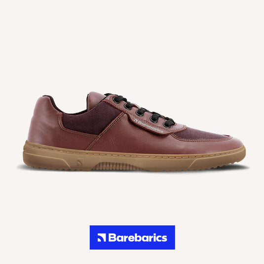 Eco-friendly Barefoot Sneakers Barebarics Bravo - Maroon Brown