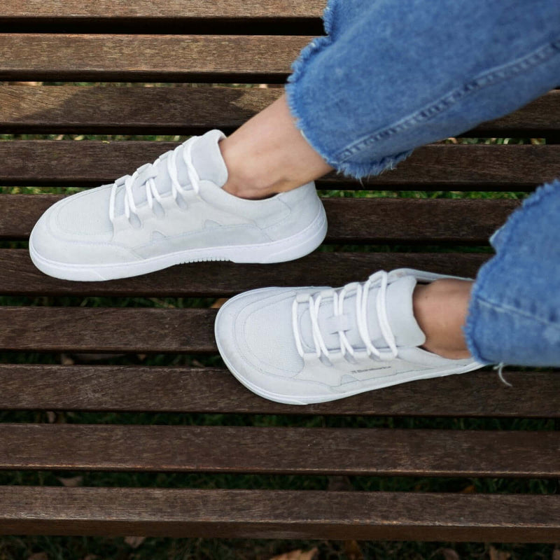 Load image into Gallery viewer, Eco-friendly Barefoot Sneakers Barebarics Evo - Chalk White
