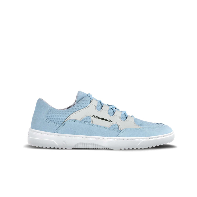 Load image into Gallery viewer, Eco-friendly Barefoot Sneakers Barebarics Evo - Light Blue &amp; White
