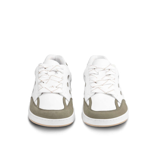 Eco-friendly Barefoot Sneakers Barebarics Fusion - White & Army Brown