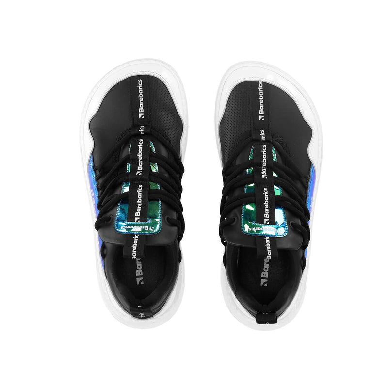 Load image into Gallery viewer, Eco-friendly Barefoot Sneakers Barebarics Futura - Iridescent Black
