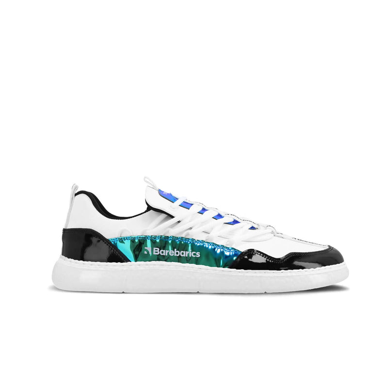 Load image into Gallery viewer, Eco-friendly Barefoot Sneakers Barebarics Futura - Iridescent White
