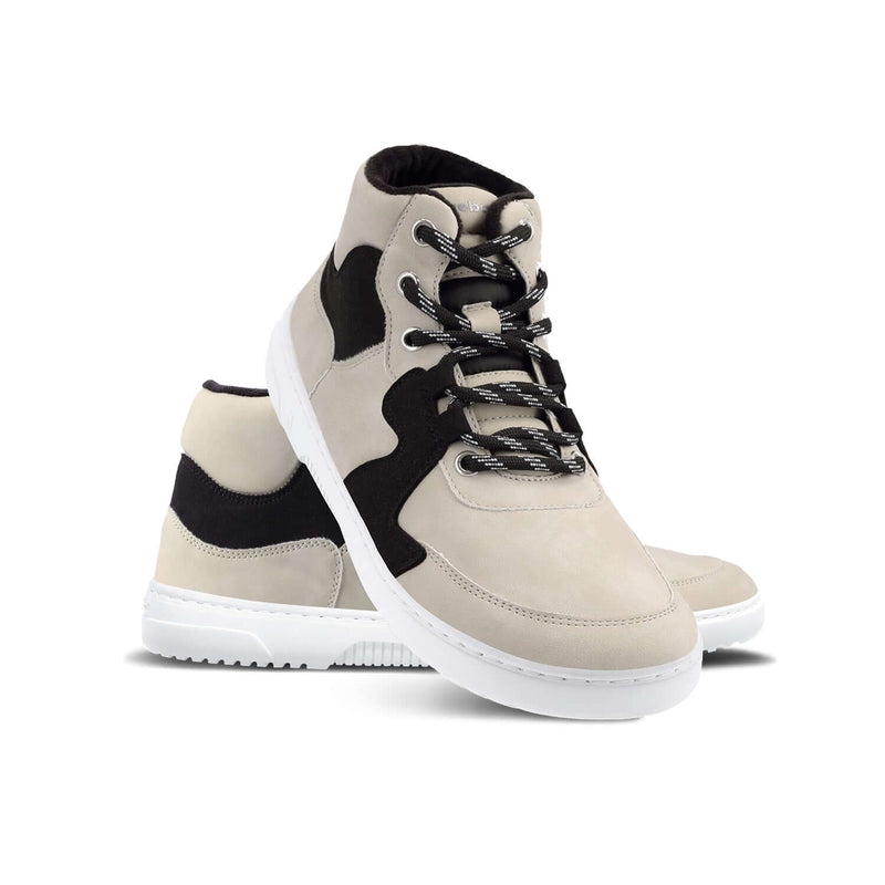 Load image into Gallery viewer, Eco-friendly Barefoot Sneakers Barebarics Lynx - Beige &amp; White
