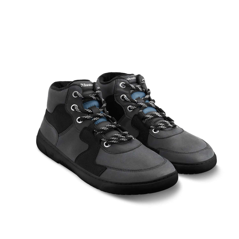 Load image into Gallery viewer, Eco-friendly Barefoot Sneakers Barebarics Lynx - Dark Grey &amp; Black
