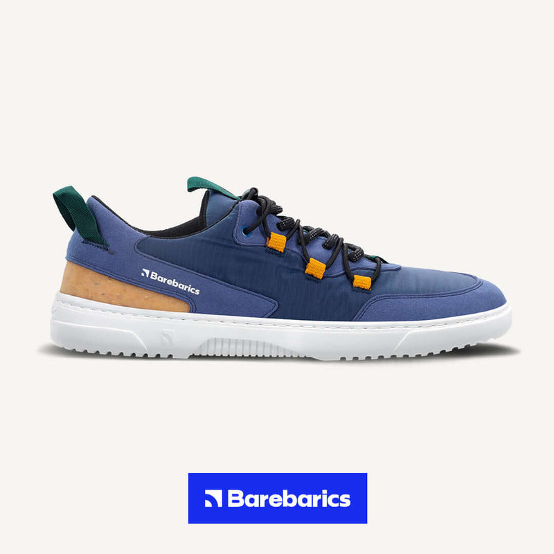 Load image into Gallery viewer, Eco-friendly Barefoot Sneakers Barebarics - Revive - Blue &amp; White
