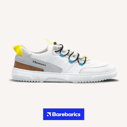 Eco-friendly Barefoot Sneakers Barebarics - Revive - White & Grey