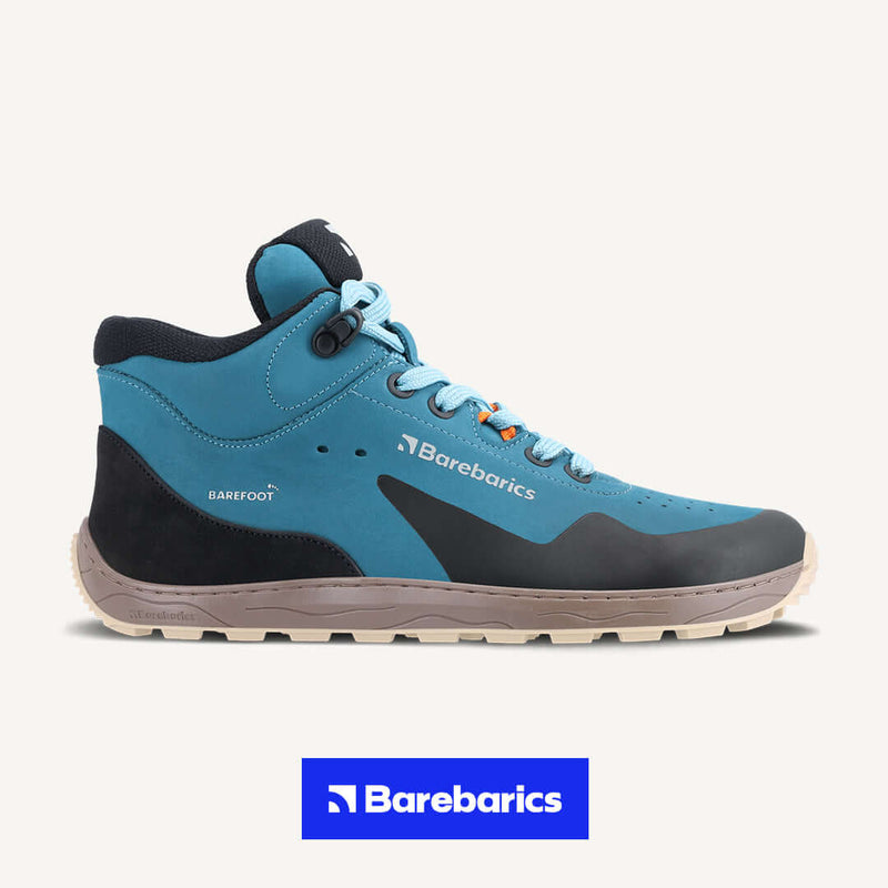 Load image into Gallery viewer, Eco-friendly Barefoot Sneakers Barebarics Trekker - Petrol Blue
