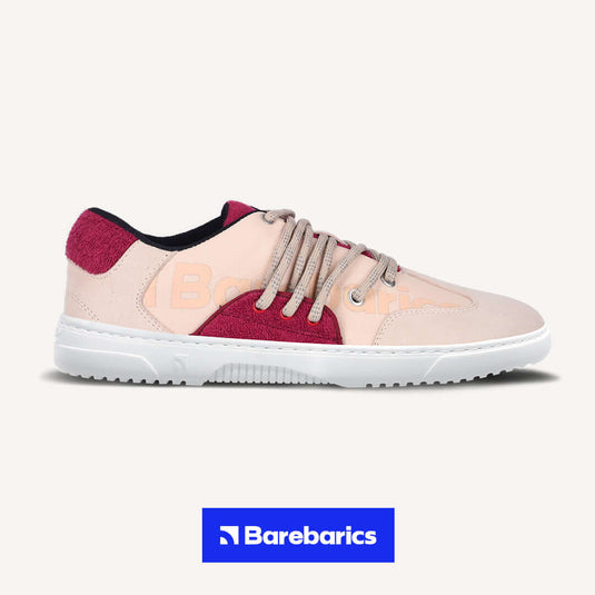 Eco-friendly Barefoot Sneakers Barebarics - Vibe - Beige & Red