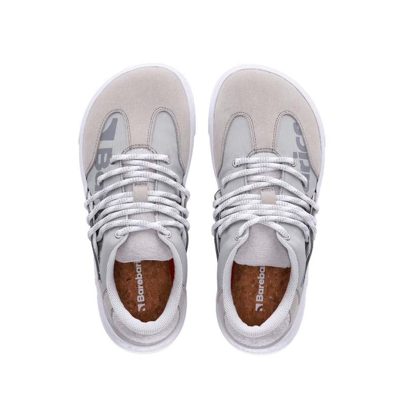 Load image into Gallery viewer, Eco-friendly Barefoot Sneakers Barebarics - Vibe - Grey &amp; White
