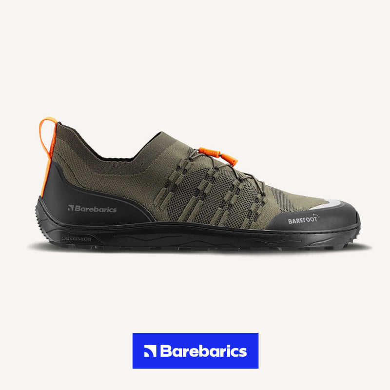 Load image into Gallery viewer, Eco-friendly Barefoot Sneakers Barebarics Voyager - Army Green
