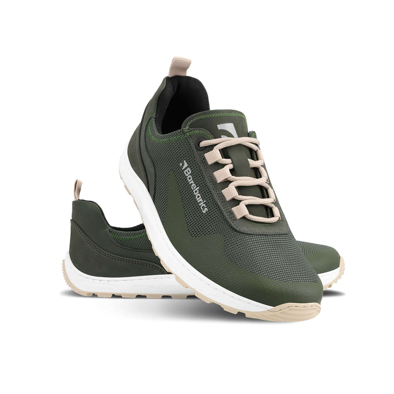 Load image into Gallery viewer, Eco-friendly Barefoot Sneakers Barebarics Wanderer - Army Green
