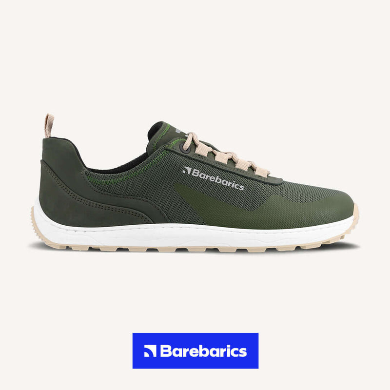 Load image into Gallery viewer, Eco-friendly Barefoot Sneakers Barebarics Wanderer - Army Green
