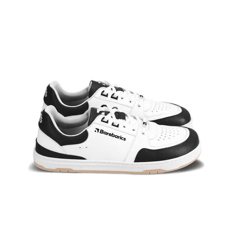 Load image into Gallery viewer, Eco-friendly Barefoot Sneakers Barebarics Wave - White &amp; Black
