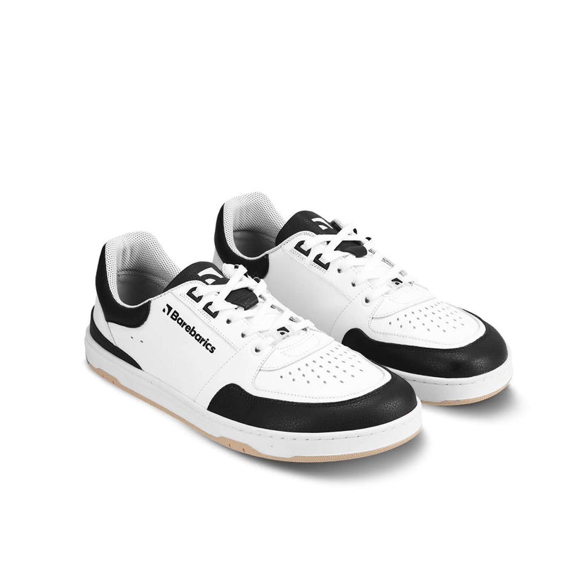 Load image into Gallery viewer, Eco-friendly Barefoot Sneakers Barebarics Wave - White &amp; Black
