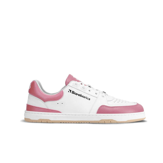 Eco-friendly Barefoot Sneakers Barebarics Wave - White & BubbleGum Pink