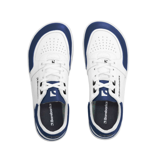 Eco-friendly Barefoot Sneakers Barebarics Wave - White & Dark Blue