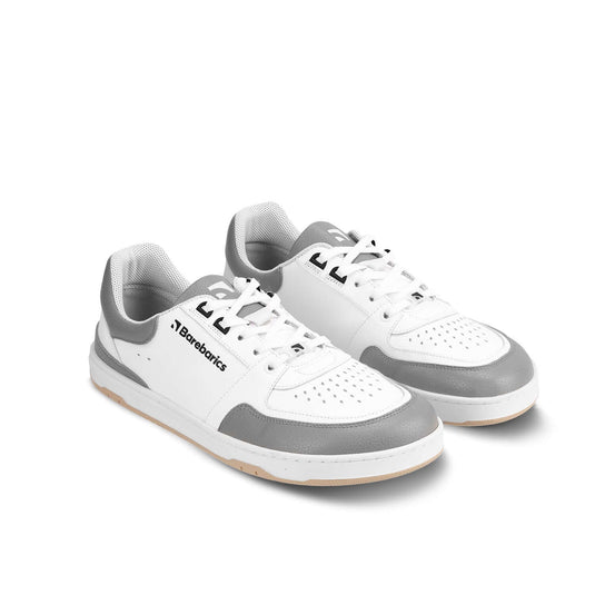 Eco-friendly Barefoot Sneakers Barebarics Wave - White & Grey