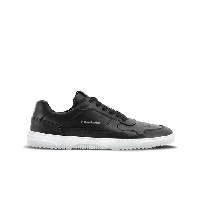 Eco-friendly Barefoot Sneakers Barebarics Zing - Black & White - Leather