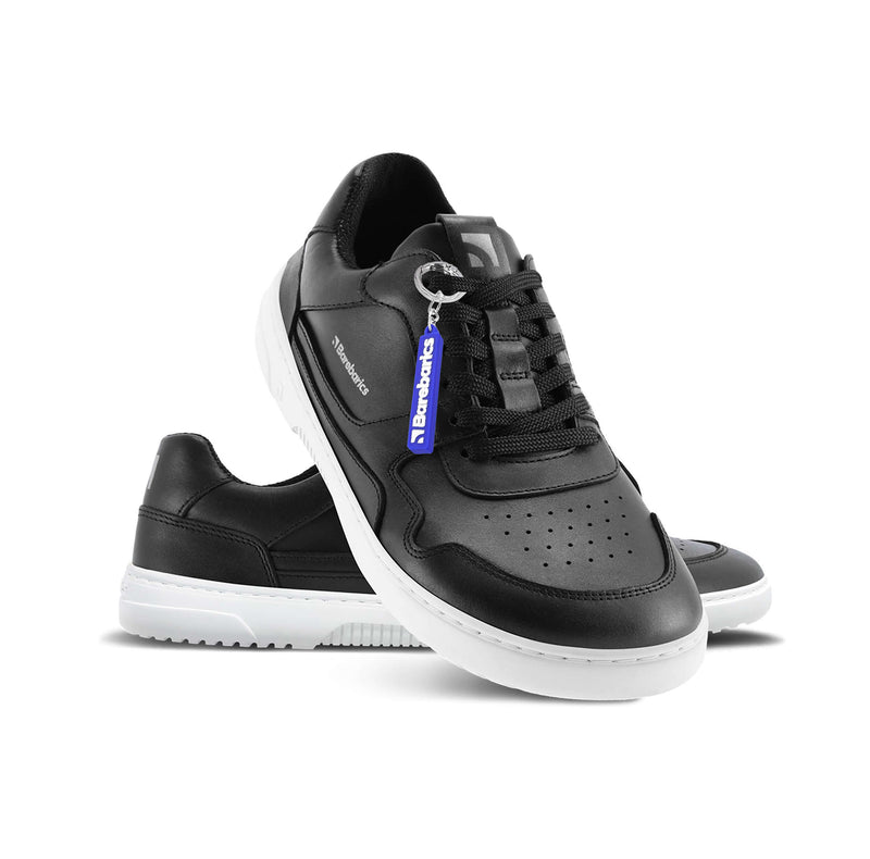 Load image into Gallery viewer, Eco-friendly Barefoot Sneakers Barebarics Zing - Black &amp; White - Leather
