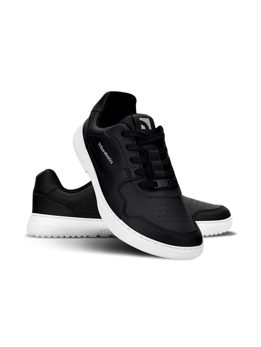 Barefoot Sneakers Barebarics Zing - Black & White - Leather