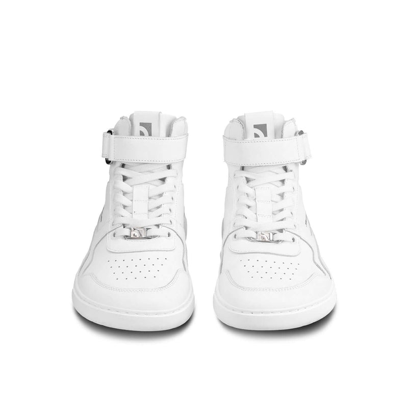 Load image into Gallery viewer, Eco-friendly Barefoot Sneakers Barebarics Zing - High Top - All White - Leather
