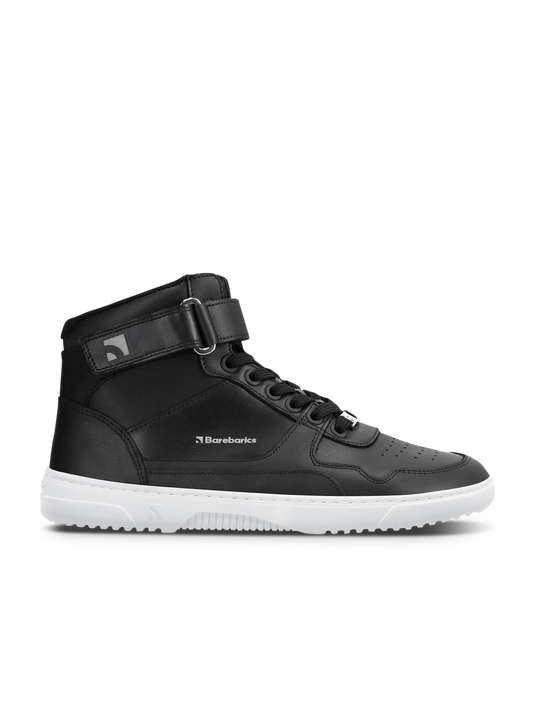 Barefoot Sneakers Barebarics Zing - High Top - Black & White - Leather
