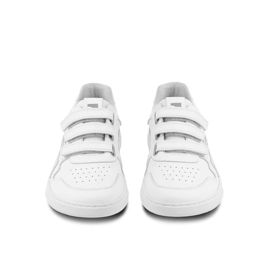Eco-friendly Barefoot Sneakers Barebarics Zing Velcro - All White - Leather