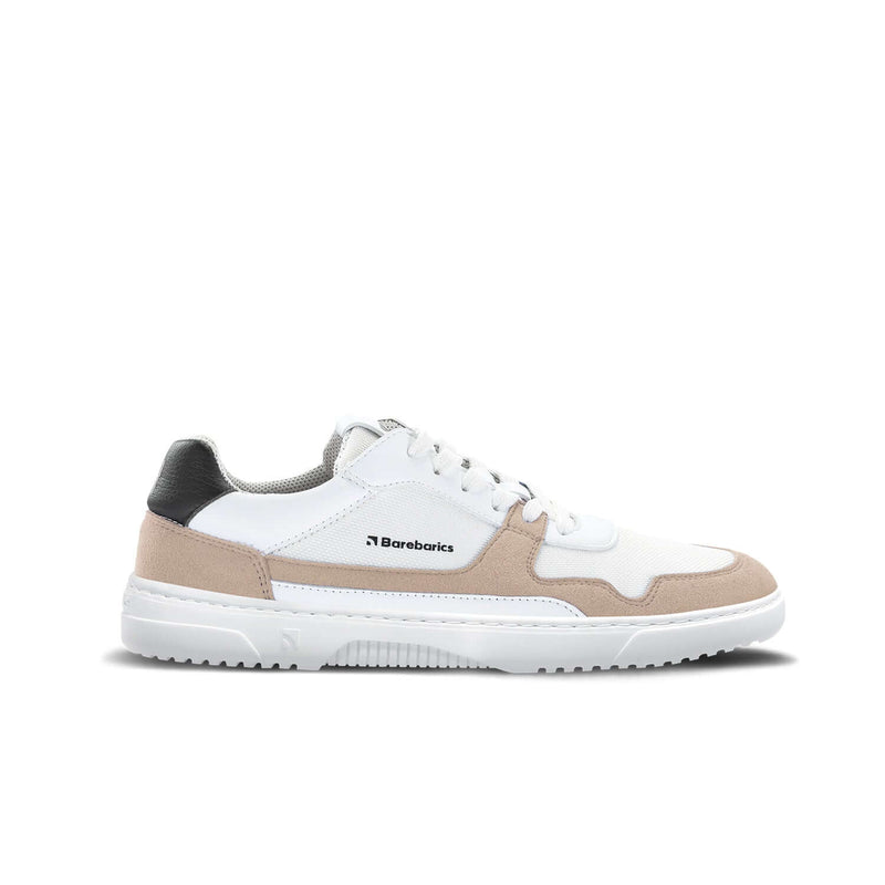 Load image into Gallery viewer, Eco-friendly Barefoot Sneakers Barebarics - Zing - White &amp; Beige
