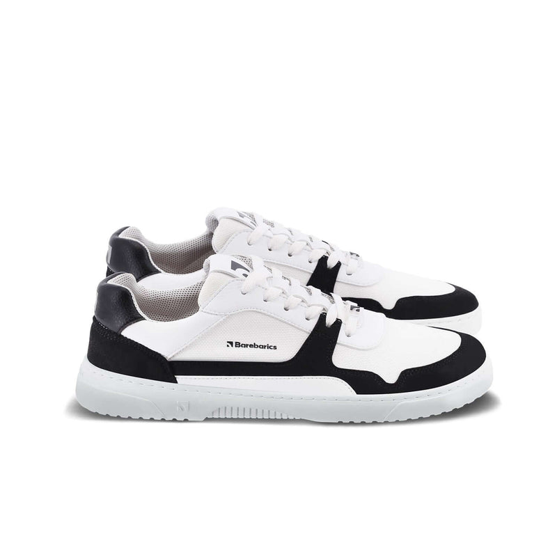 Load image into Gallery viewer, Eco-friendly Barefoot Sneakers Barebarics - Zing - White &amp; Black
