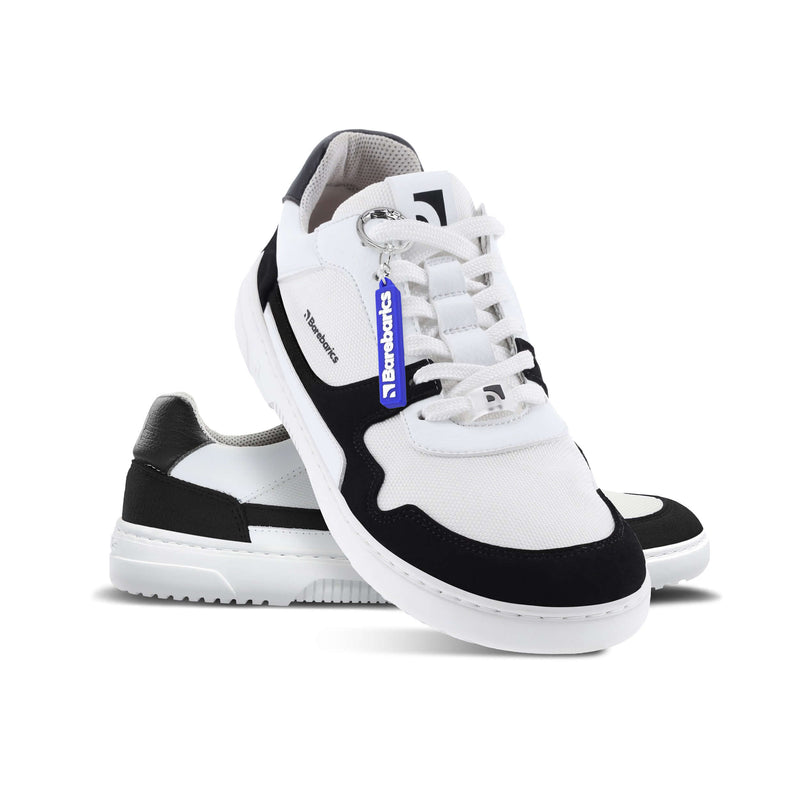 Load image into Gallery viewer, Eco-friendly Barefoot Sneakers Barebarics - Zing - White &amp; Black
