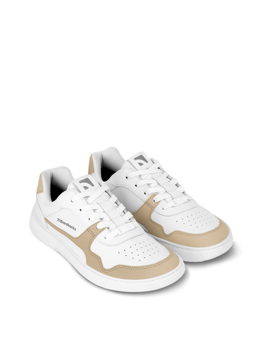 Barefoot Sneakers Barebarics Zing - White & Cream - Leather