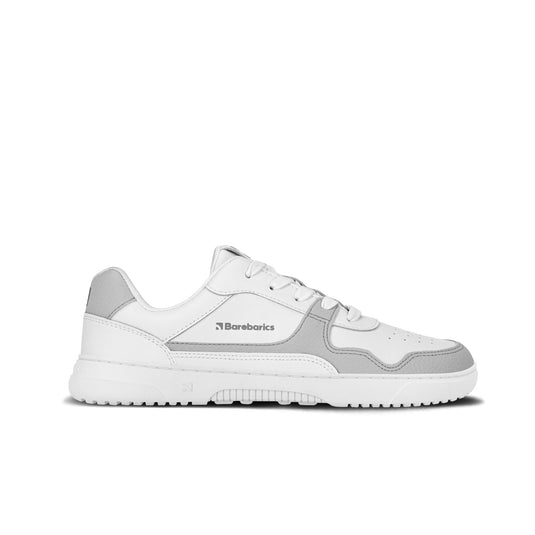 Barefoot Sneakers Barebarics Zing - White & Light Grey - Leather