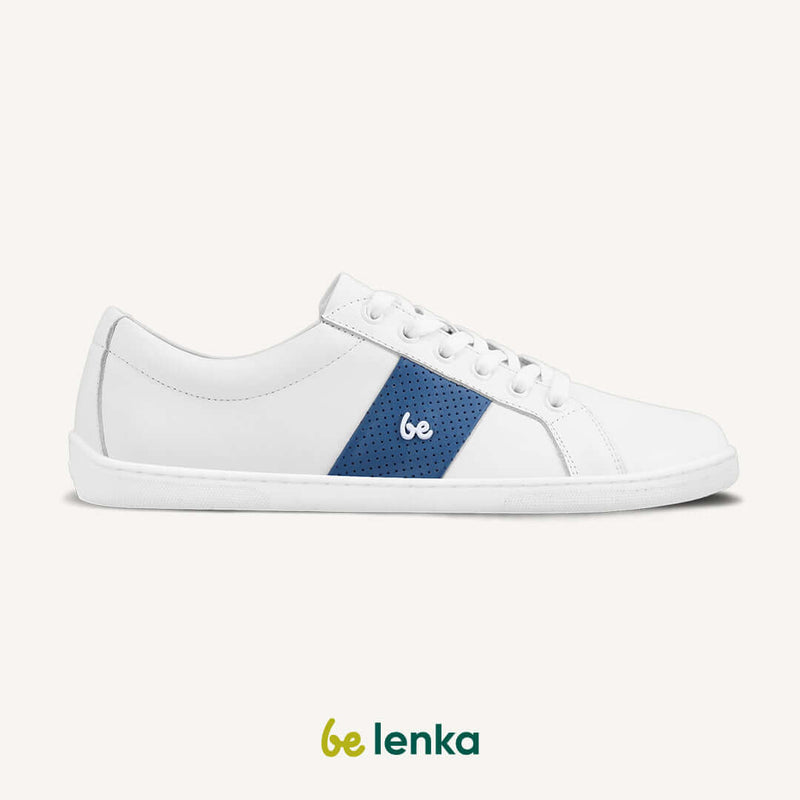 Load image into Gallery viewer, Eco-friendly Barefoot Sneakers Be Lenka Elite - White &amp; Dark Blue
