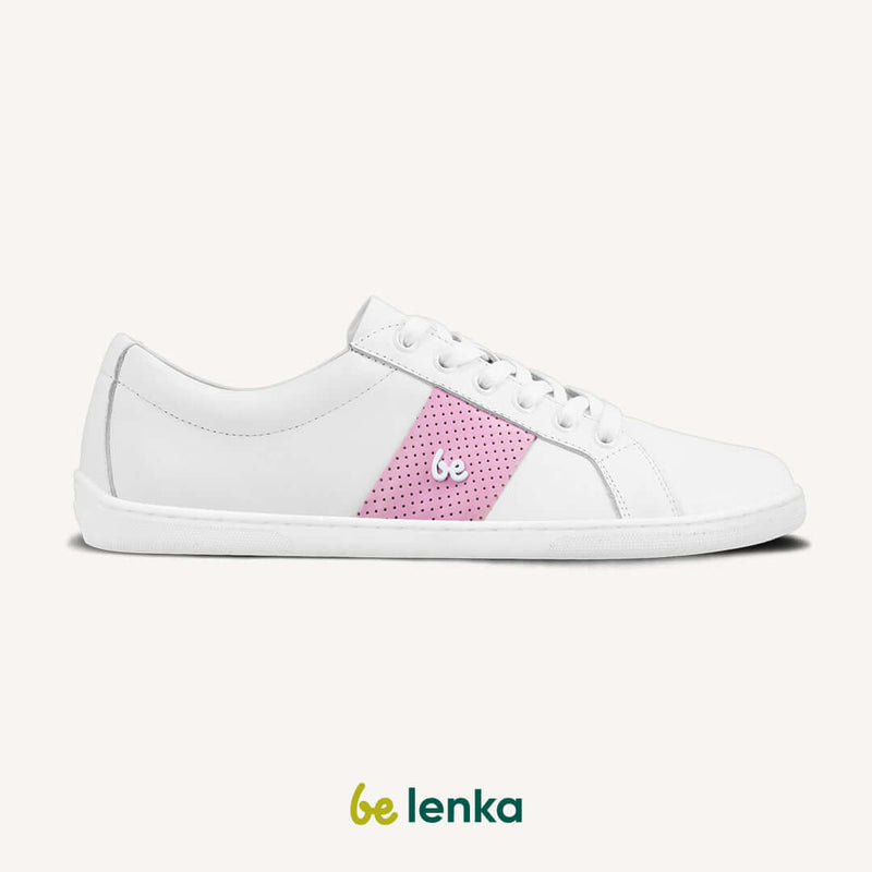 Load image into Gallery viewer, Eco-friendly Barefoot Sneakers Be Lenka Elite - White &amp; Pink
