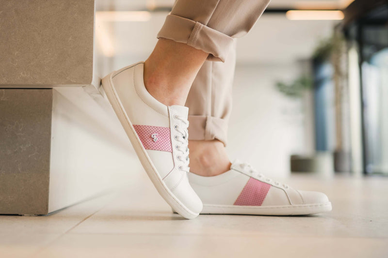 Load image into Gallery viewer, Eco-friendly Barefoot Sneakers Be Lenka Elite - White &amp; Pink
