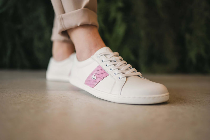 Load image into Gallery viewer, Eco-friendly Barefoot Sneakers Be Lenka Elite - White &amp; Pink
