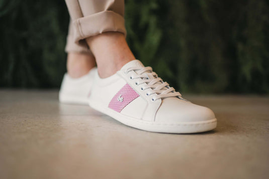 Eco-friendly Barefoot Sneakers Be Lenka Elite - White & Pink