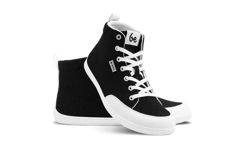 Load image into Gallery viewer, Eco-friendly Barefoot Sneakers Be Lenka Rebound - High Top - Black &amp; White
