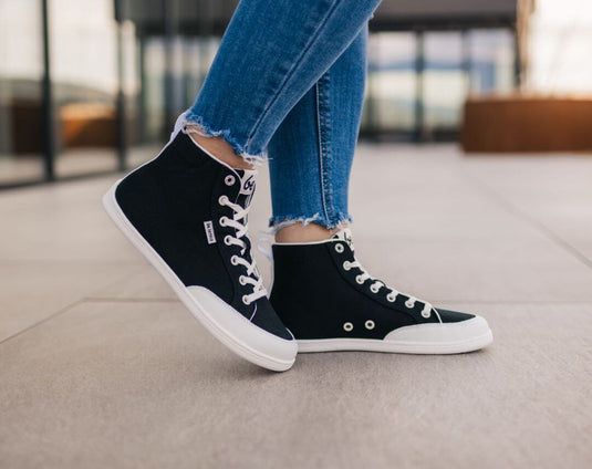 Eco-friendly Barefoot Sneakers Be Lenka Rebound - High Top - Black & White