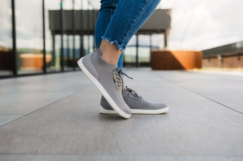 Load image into Gallery viewer, Eco-friendly Barefoot Sneakers - Be Lenka Stride - Grey &amp; White
