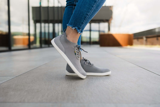 Eco-friendly Barefoot Sneakers - Be Lenka Stride - Grey & White