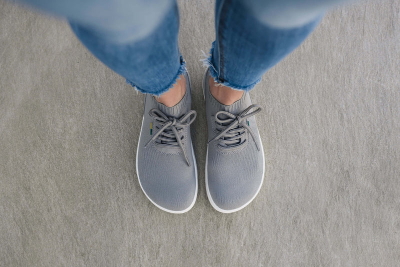 Load image into Gallery viewer, Eco-friendly Barefoot Sneakers - Be Lenka Stride - Grey &amp; White
