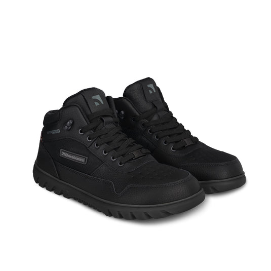Barebarics UrbanEdge All Black – Waterproof Winter Barefoot Boots