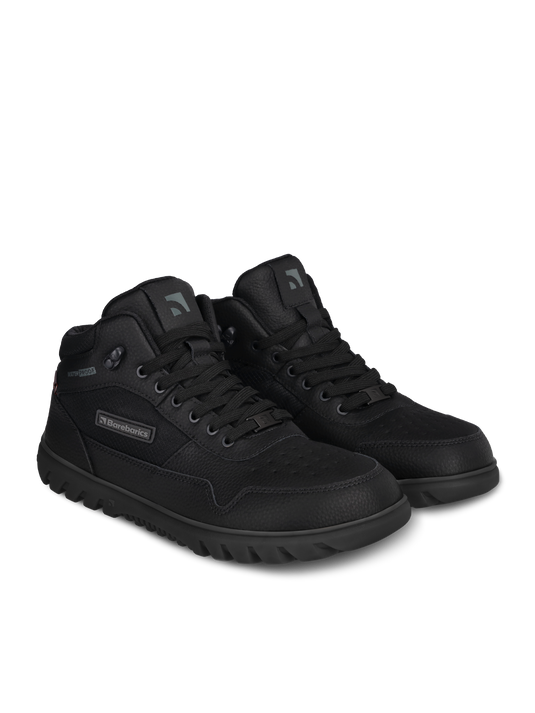 Barebarics UrbanEdge All Black – Waterproof Winter Barefoot Boots