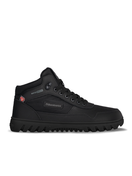 Barebarics UrbanEdge All Black – Waterproof Winter Barefoot Boots