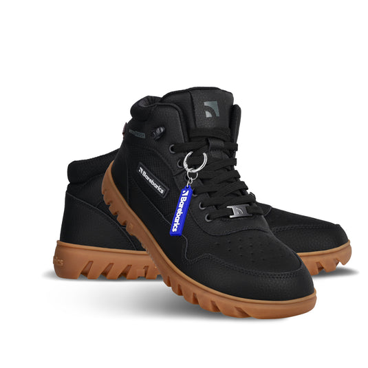 Barebarics UrbanEdge Black – Waterproof Winter Barefoot Boots