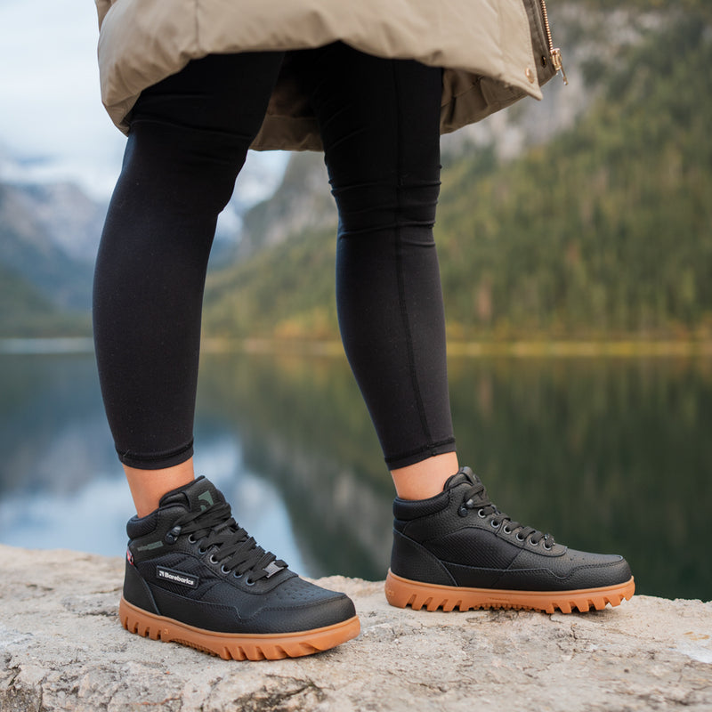 Load image into Gallery viewer, Barebarics UrbanEdge Black – Waterproof Winter Barefoot Boots
