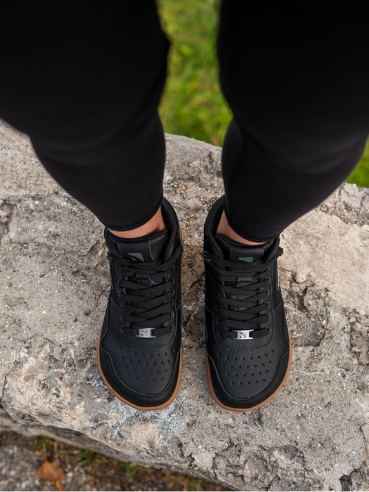 Barebarics UrbanEdge Black – Waterproof Winter Barefoot Boots