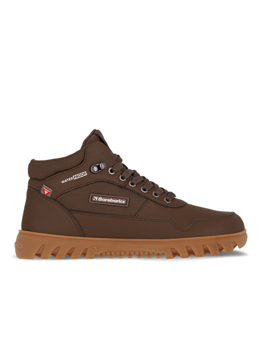 Barebarics UrbanEdge Dark Brown – Waterproof Winter Barefoot Boots